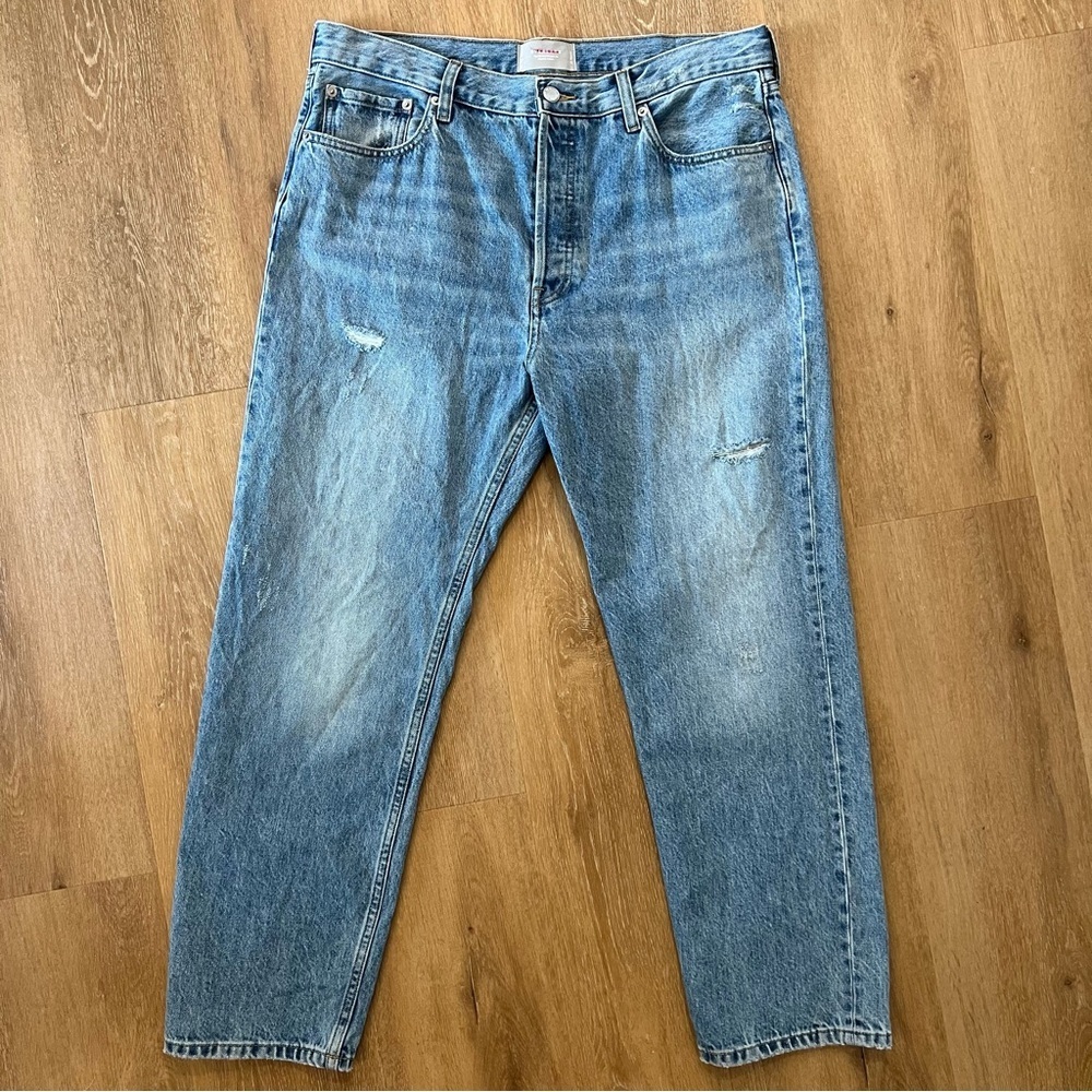 Everlane The Relaxed Straight Fit Jeans In Blue Women’s Sz 30 Reg Organic Cotton